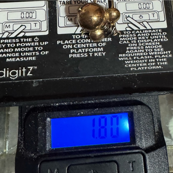 VINTAGE GOLD BEAD MICKEY MOUSE DANGLE EARRINGS - Picture 4 of 6